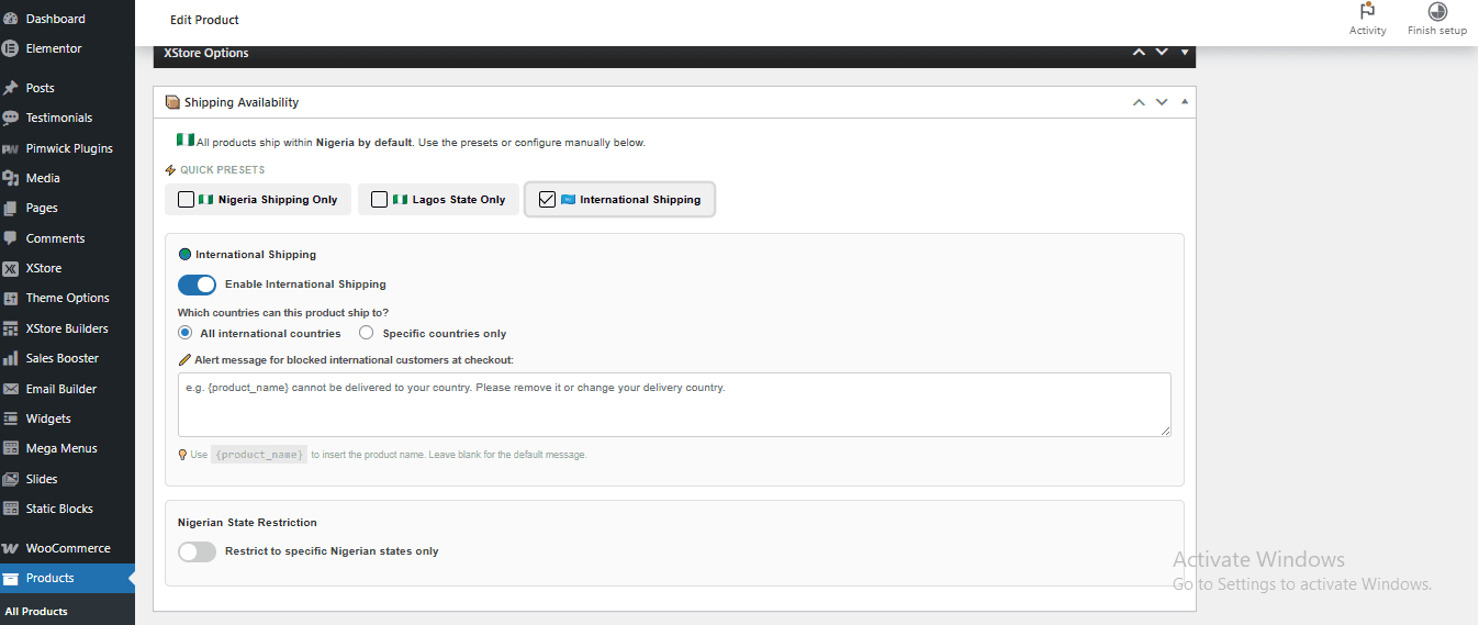 Products Shipping Control Pro — WooCommerce Plugin